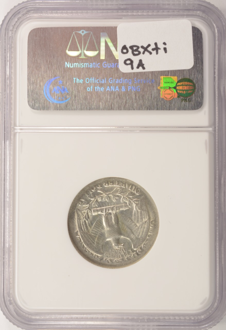 1964 25c Washington Quarter Struck on Dime Stock NGC AU58