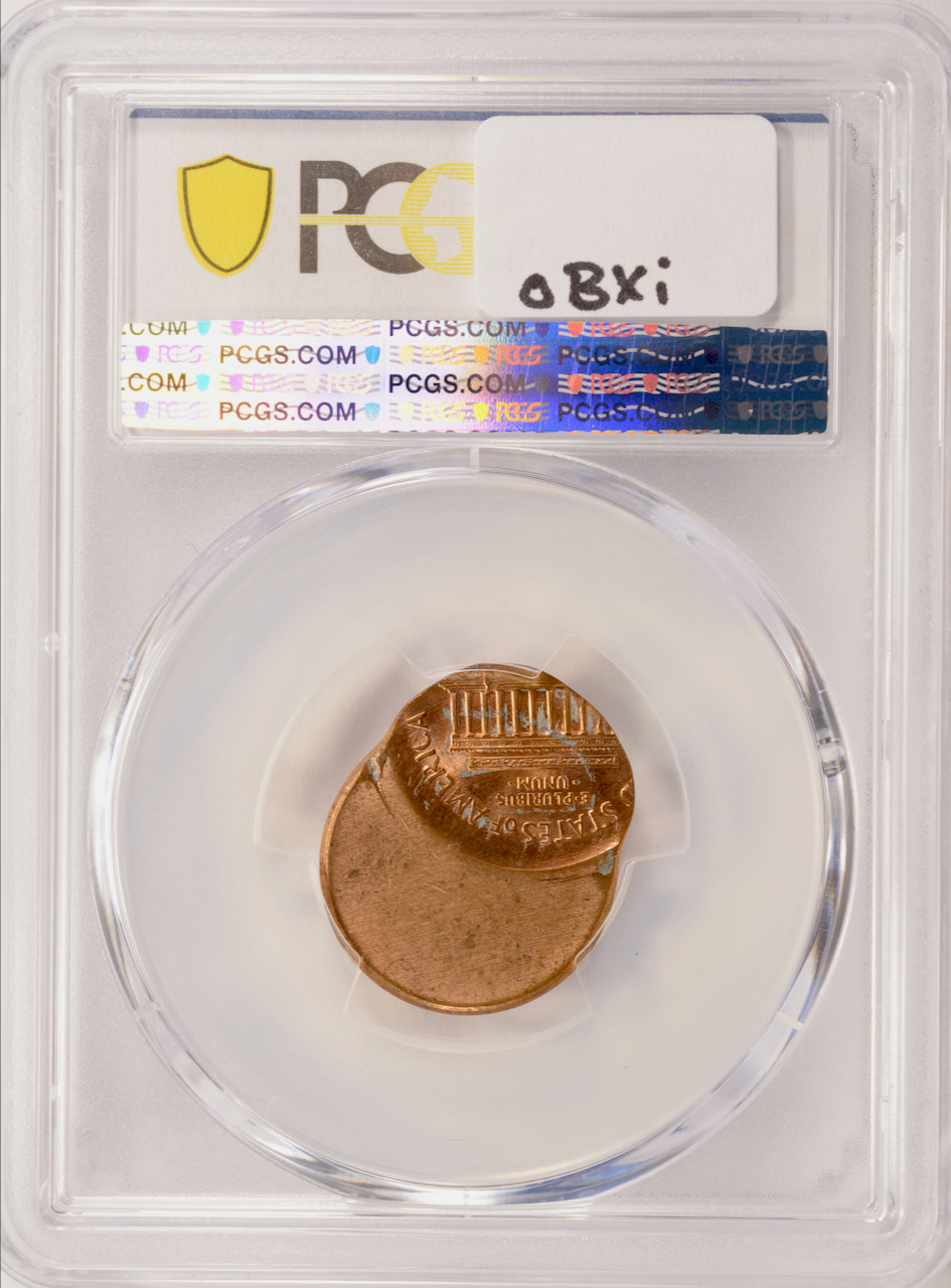 1997 1c Lincoln Cent Struck 50% Off-Center PCGS MS64 Red