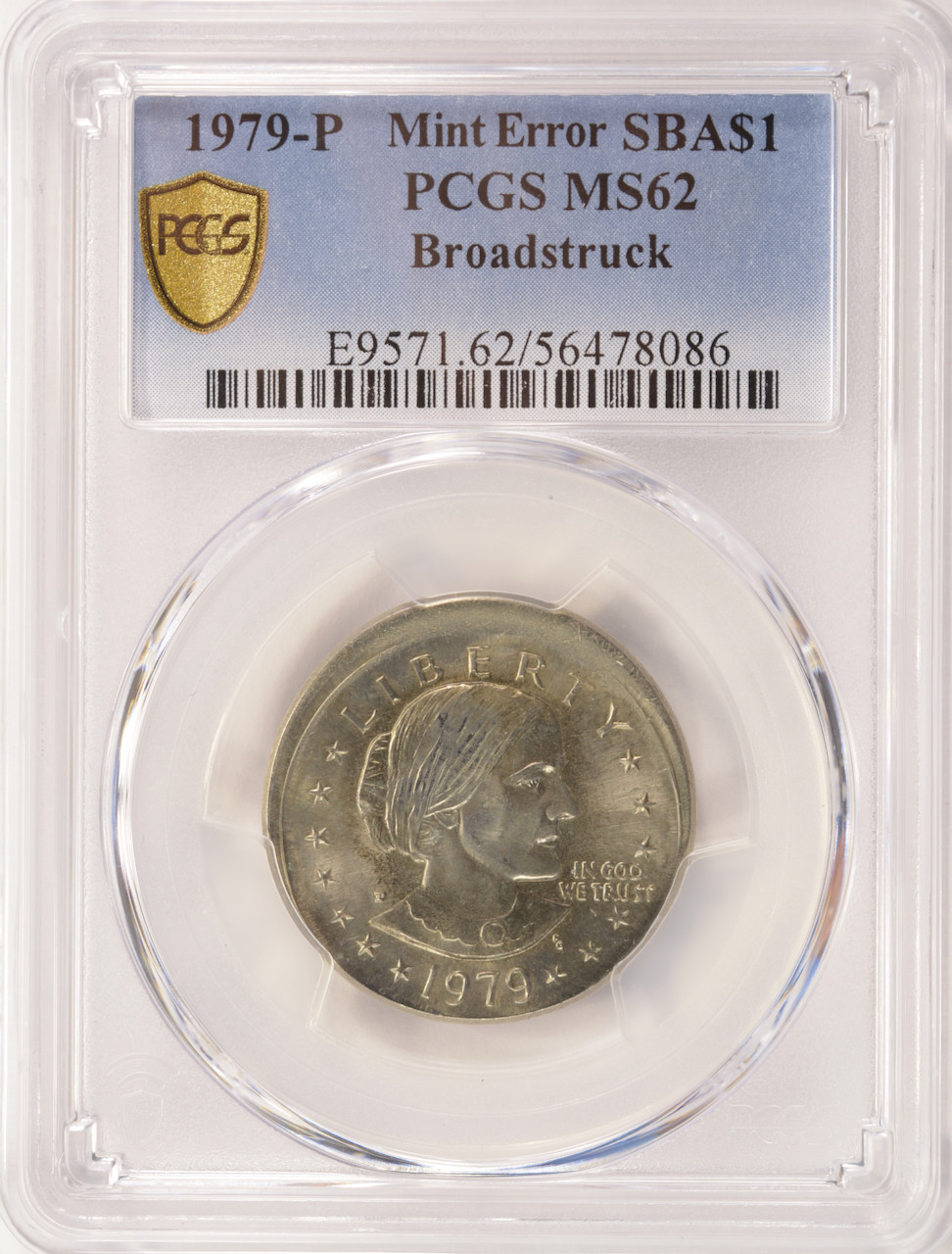 1979-P $1 SBA Dollar Broadstruck PCGS MS62 1979-P $1 SBA Dollar Broadstruck PCGS MS62