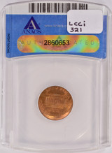 2003-D ANACS 1c Lincoln Cent 10% Off-Center MS64 Red/Brown