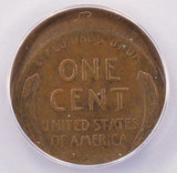 1934 ANACS 1c  Wheat Cent Struck 20% Off-Center EF40 