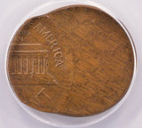 1962-D ANACS 1c Lincoln Cent Struck 60% Off-Center MS62 BN