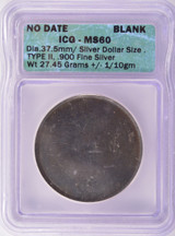 $1 ICG Silver Commemorative Dollar Planchet MS60