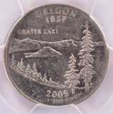 2005-D PCGS 25c Oregon State Quarter Obverse Missing Clad Layer AU55 RB