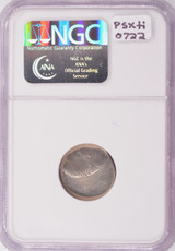 1965 NGC 5c Jefferson Nickel 50% Off-Center on Clad Dime Planchet & Full Brockage MS61