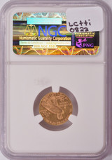 1914 NGC $2.50 Indian Quarter Eagle Curved Clip MS61