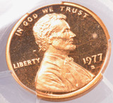 1977-S PCGS 1c Proof Lincoln Cent Clashed Dies Obv/Rev PR66 DCAM