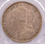 1891-S PCGS $1 Morgan Dollar Planchet Lamination Obverse AU58