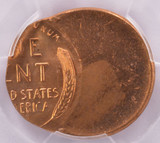 1957-D PCGS 1c Lincoln Cent Struck 65% Off-Center MS63 Red
