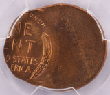 1957-D PCGS 1c Lincoln Cent Struck 65% Off-Center MS63 Red