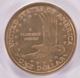 PCGS $1 2001-P Sacagawea Dollar Experimental Rinse Anti-Tarnishing Agent MS65 