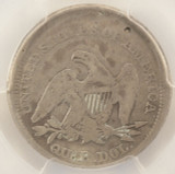 1857 25c Seated Quarter Struck 3% Off-Center PCGS Fine Details
