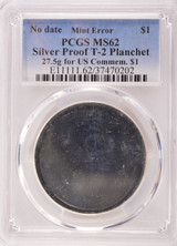 $1 PCGS Silver Commemorative Dollar Type-2 Planchet MS62