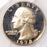 1978-S 25c Proof Washington Quarter Clashed Dies Obv/Rev PCGS PR68 DCAM