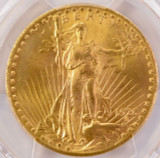 1928 $20 Saint Gaudens Double Eagle Rim Bur Reverse at K-4 PCGS MS64