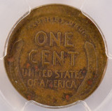 1924 1c Wheat Cent 10% Off-Center PCGS VF20