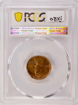 1966 1c Lincoln Cent Struck Through Split Before Strike PCGS MS62 RB