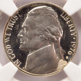 1976-S 5c Proof Jefferson Nickel Cud Major Die Break PF69 Ultra Cameo