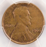 1966 1c Lincoln Cent Late Stage Die Cap Strike PCGS MS62 BN