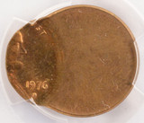 1976-D 1c Lincoln Cent Struck 80% Off-Center PCGS MS62 Red