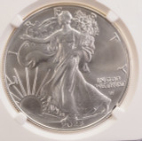 2023 $1 Silver Eagle Curved Clip at K-4 NGC MS69