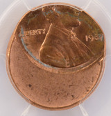 1987 1c Lincoln Cent Struck 40% Off-Center PCGS MS64 Red