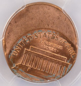 1987 1c Lincoln Cent 40% Off-Center PCGS MS64 Red