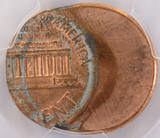 1990 1c Lincoln Cent Struck 50% Off-Center PCGS MS64 Red