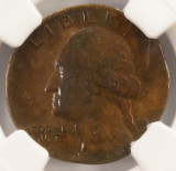 1976 25c Bicentennial Quarter on Cent Planchet NGC MS64 BN