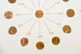 Clock Set of Double-Struck Lincoln Cents