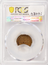 1942-X 1c Lincoln Wheat Cent 25% Curved Clip & Partial Collar PCGS UNC