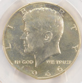 1966 50c Kennedy Half 3% Straight Clip MS63 PCGS