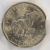 1979-S $1 SBA Dollar 4% Curved Clip PCGS MS64