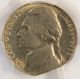 1953 5c Jefferson Nickel 10% Straight Clip 4.66 Grams PCGS MS64