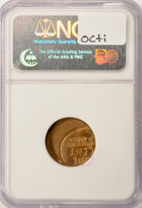 1951-D 1c Wheat Cent Struck 35% Off-Center NGC MS65 RB