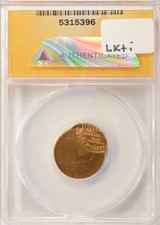 1969-D 1c Lincoln Cent Struck 80% Off-Center AANCS MS63 Red