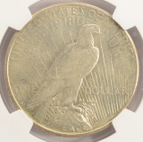 1923-S $1 Peace Dollar Lamination Obverse NGC AU55