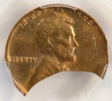 ND 1c Wheat Cent 22% Triple Curved Clipped PCGS MS64 RB