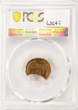 ND 1c Wheat Cent 22% Triple Curved Clipped PCGS MS64 RB