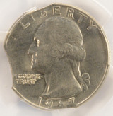 1967 25c Washington Quarter 7% Triple Curved Clipped PCGS MS63
