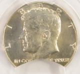 (1965-1970) 50c 40% Silver Kennedy Half 12% Double Curved Clipped PCGS MS63