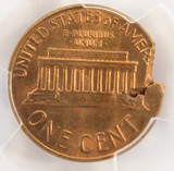 1964 1c Lincoln Cent Cracked & Defective Planchet PCGS MS64 RB
