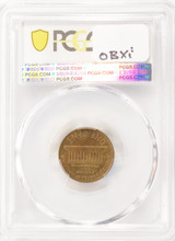 1965 1c Lincoln Cent 5% Misaligned Die Obverse PCGS MS63 RB