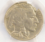 1935 5c Buffalo Nickel 4% Ragged Clip PCGS AU58