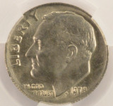 1978 10c Roosevelt Dime Reverse Missing Clad Layer CACG MS63