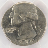 1970-D 25c Washington Quarter on Dime Blank PCGS MS63