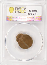 1c Lincoln Cent Struck 85% Off-Center & Full Brockage PCGS MS62 RB