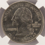 2002-D Indiana Quarter Reverse Missing Clad Layer NGC MS64 RB 2002-D Indiana Quarter Reverse Missing Clad Layer NGC MS64 RB