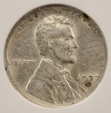 1937 1c Wheat Cent Struck on Dime Planchet NGC AU50