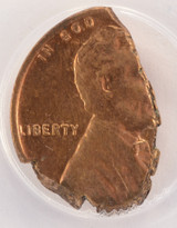 (1909-1958) 1c Wheat Cent Struck on Fragment 1.39 Grams ANACS MS63 RB